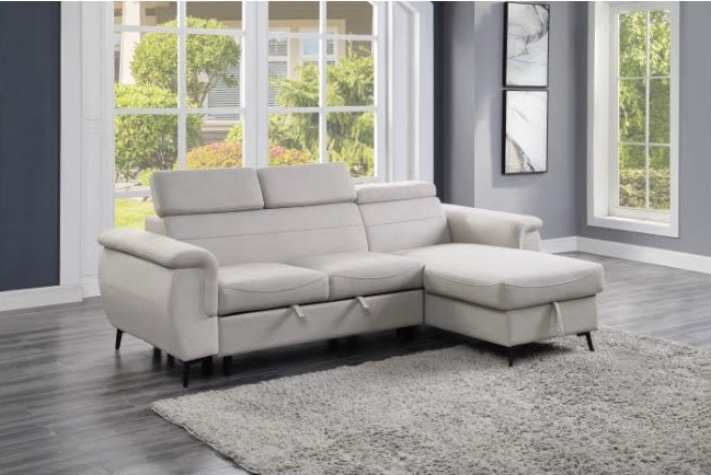 Homelegance Cadence Collection 2-Piece Reversible Beige Sectional ...
